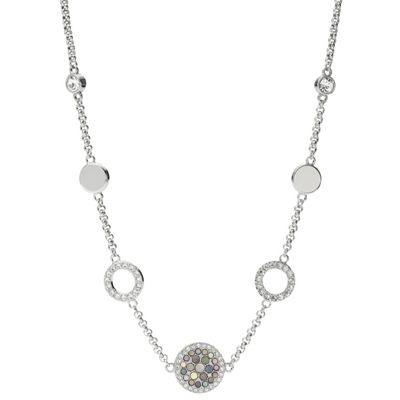 Ladies silver glitz necklace